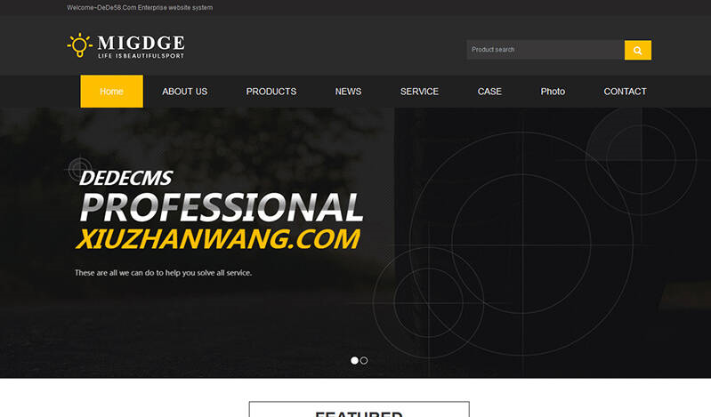 织梦dedecms响应式灯具灯饰品电器英文外贸类网站模板源码 自适应手机端