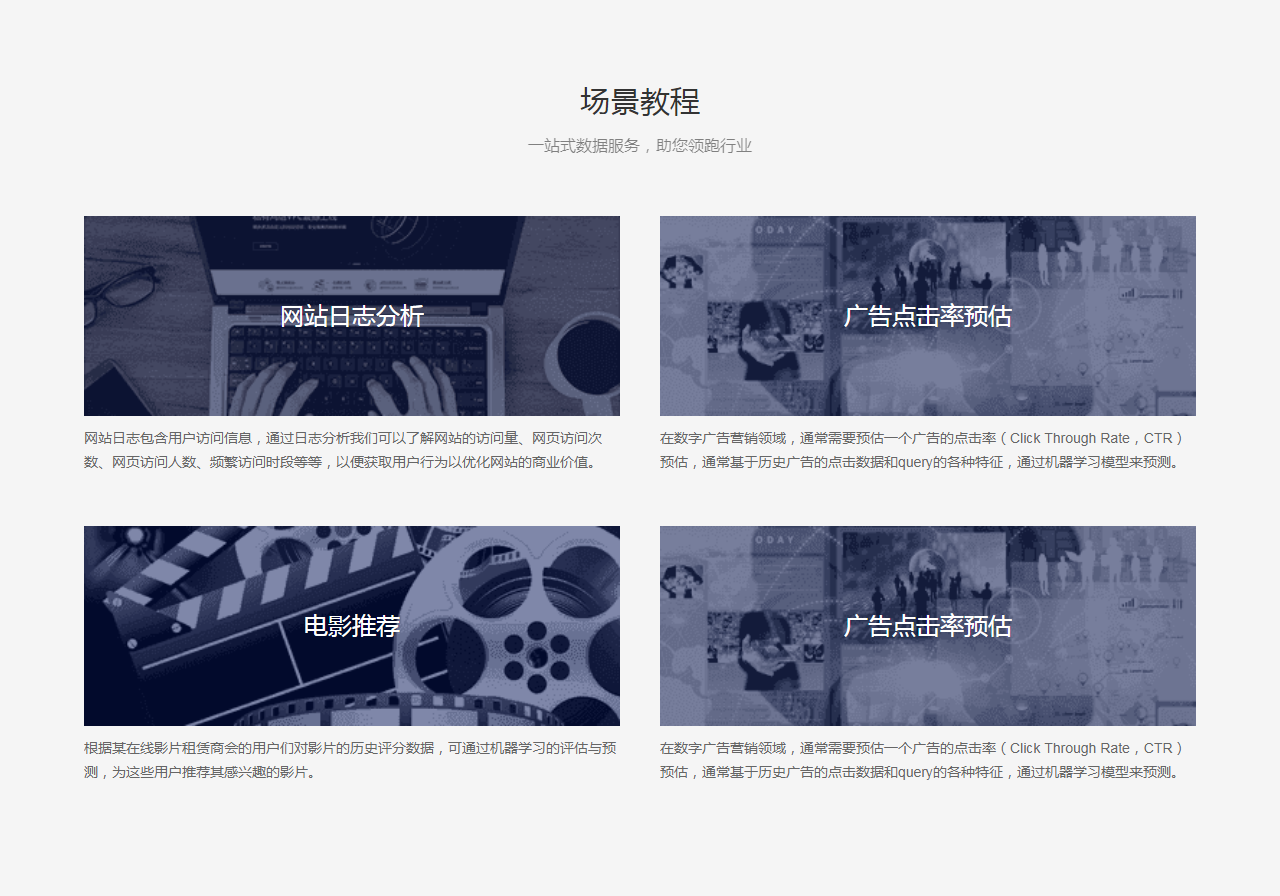 自适应网站内容布局模块特效