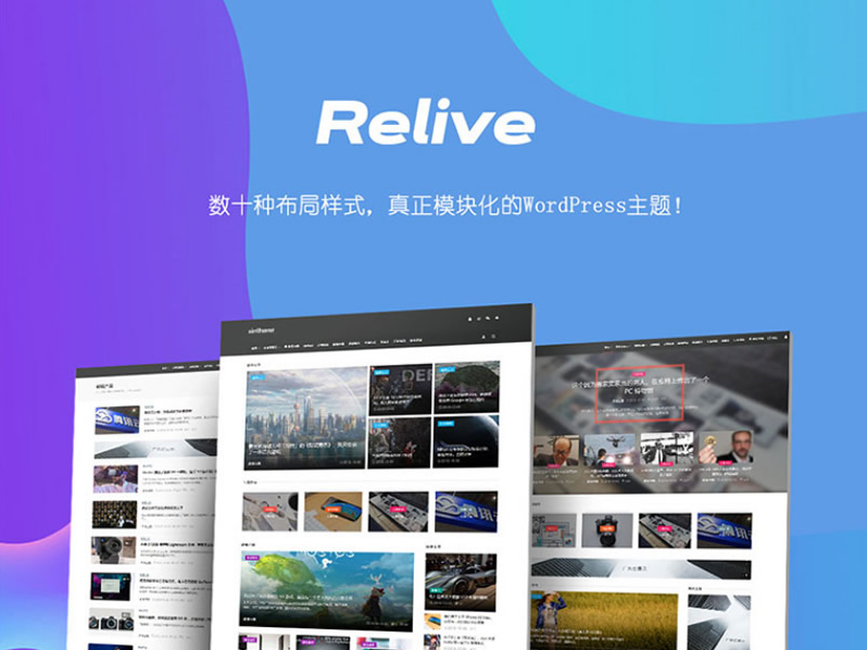 WordPress主题 Relive 3.1自媒体博客主题模板网站源码