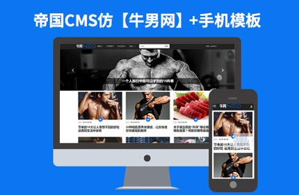 帝国CMS7.0仿牛男网 男性新闻博客图片网站模板响应式源码+带手机端