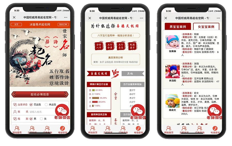 2020赚钱新项目在线付费起名源码/宝宝起名/八字起名/周易取名/周易八字起名平台网站源码